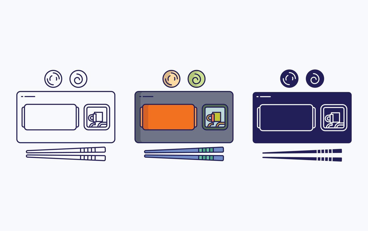 veg sushi icon vector