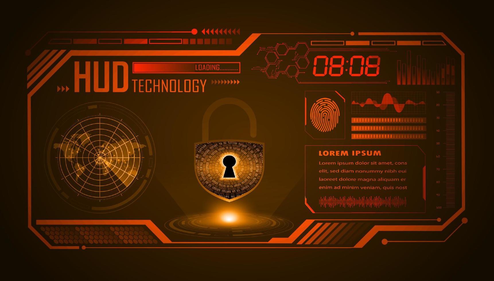 Modern HUD Technology Screen Background vector