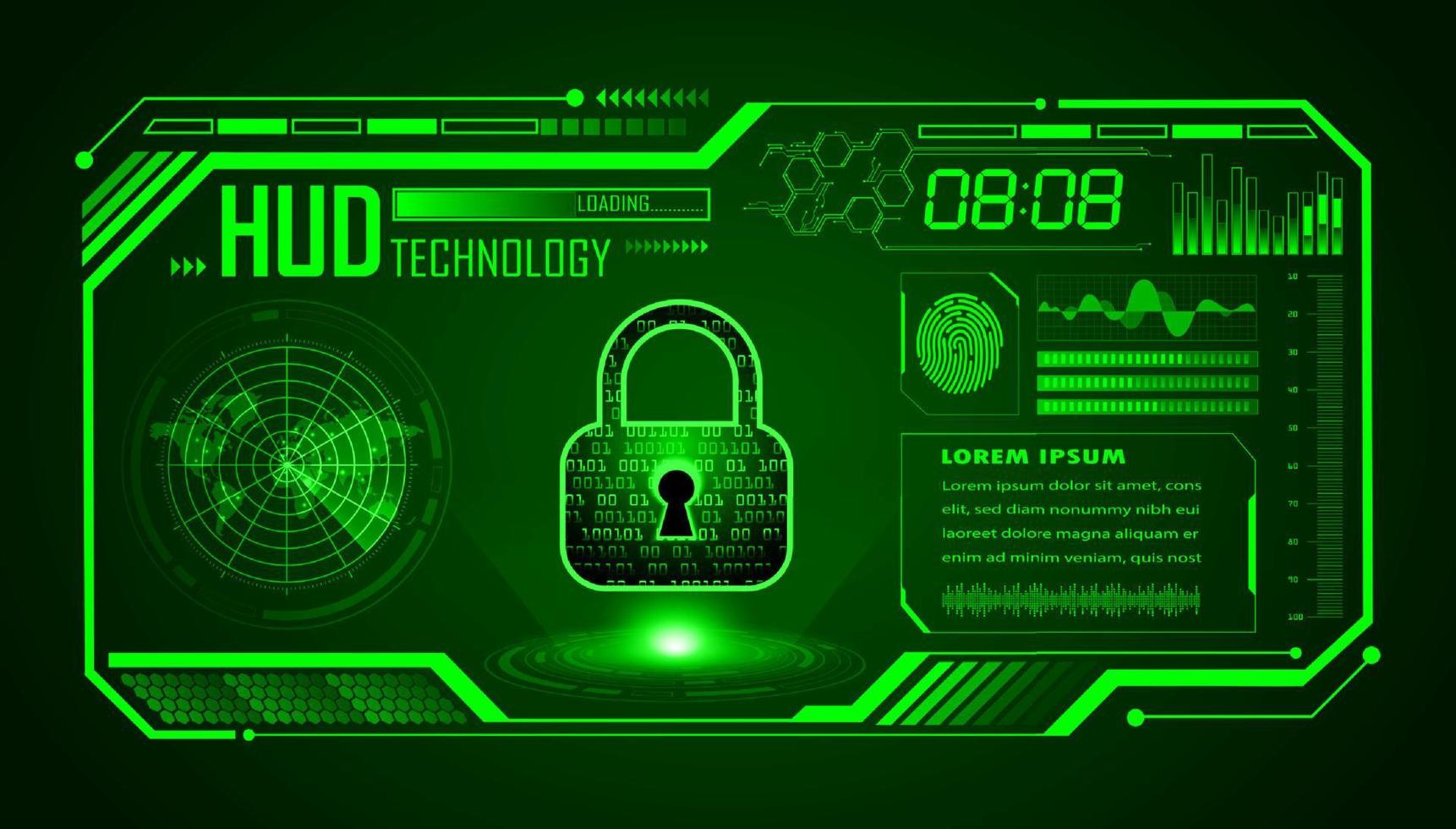 Modern HUD Technology Screen Background vector