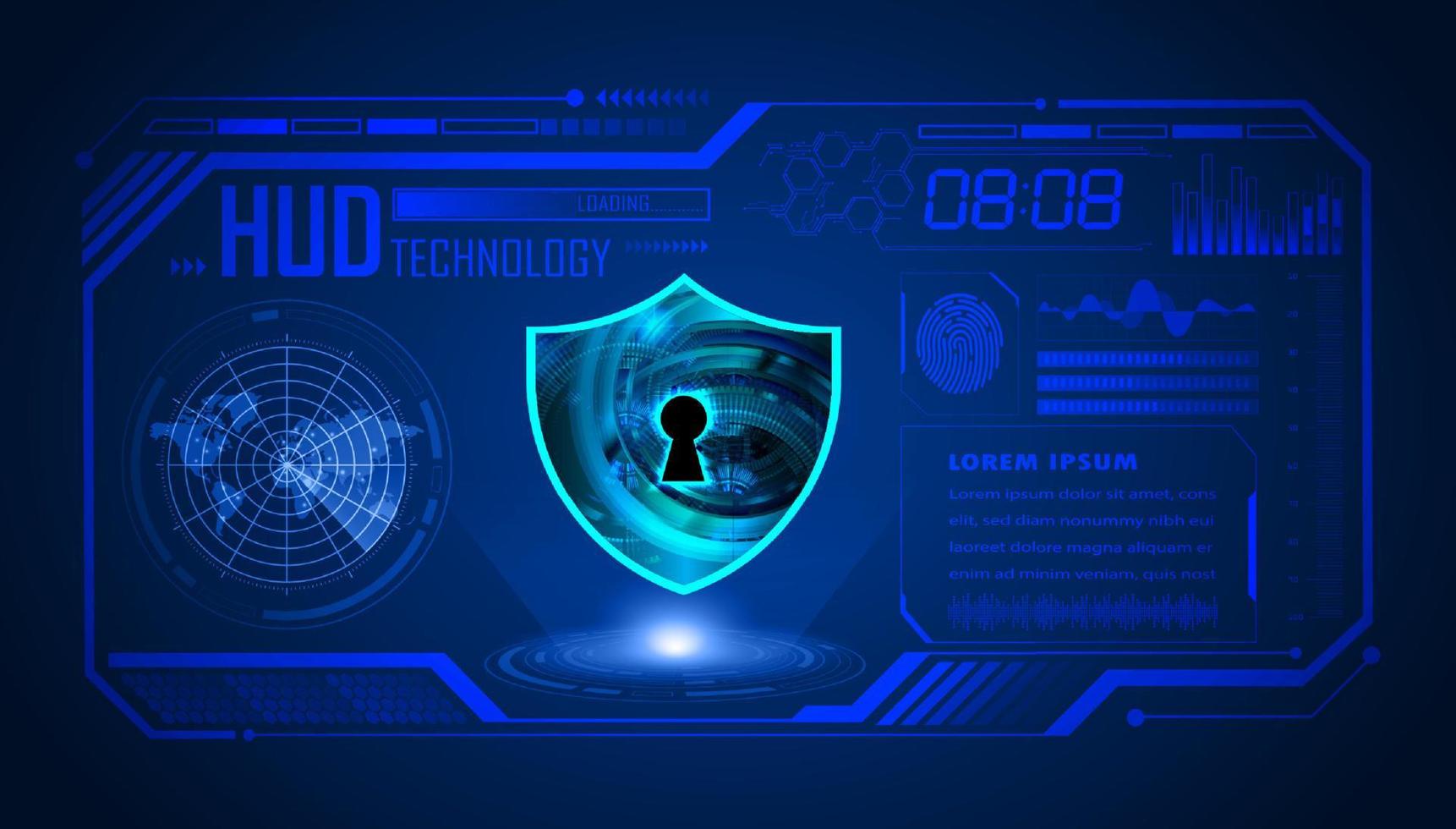 Modern HUD Technology Screen Background vector
