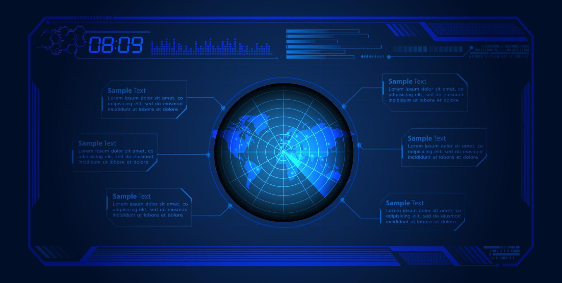 fondo de pantalla de tecnología hud moderna vector