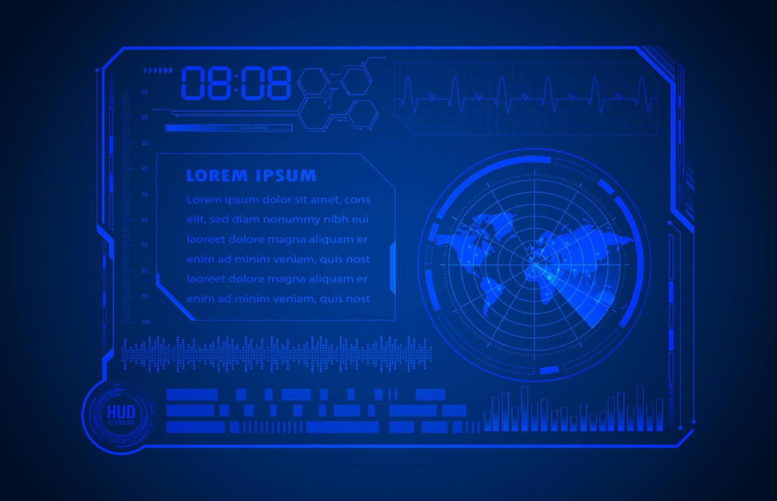 fondo de pantalla de tecnología hud moderna vector