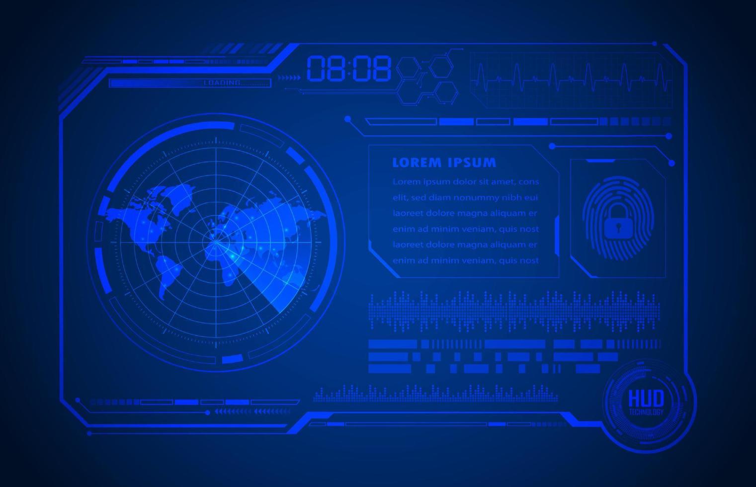 Modern HUD Technology Screen Background vector