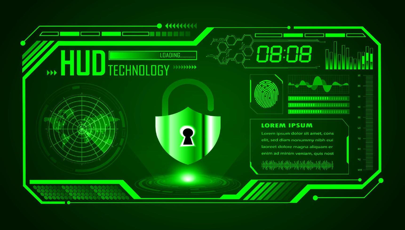 Modern HUD Technology Screen Background vector