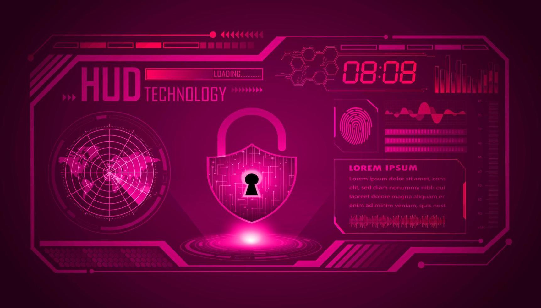 Modern HUD Technology Screen Background vector