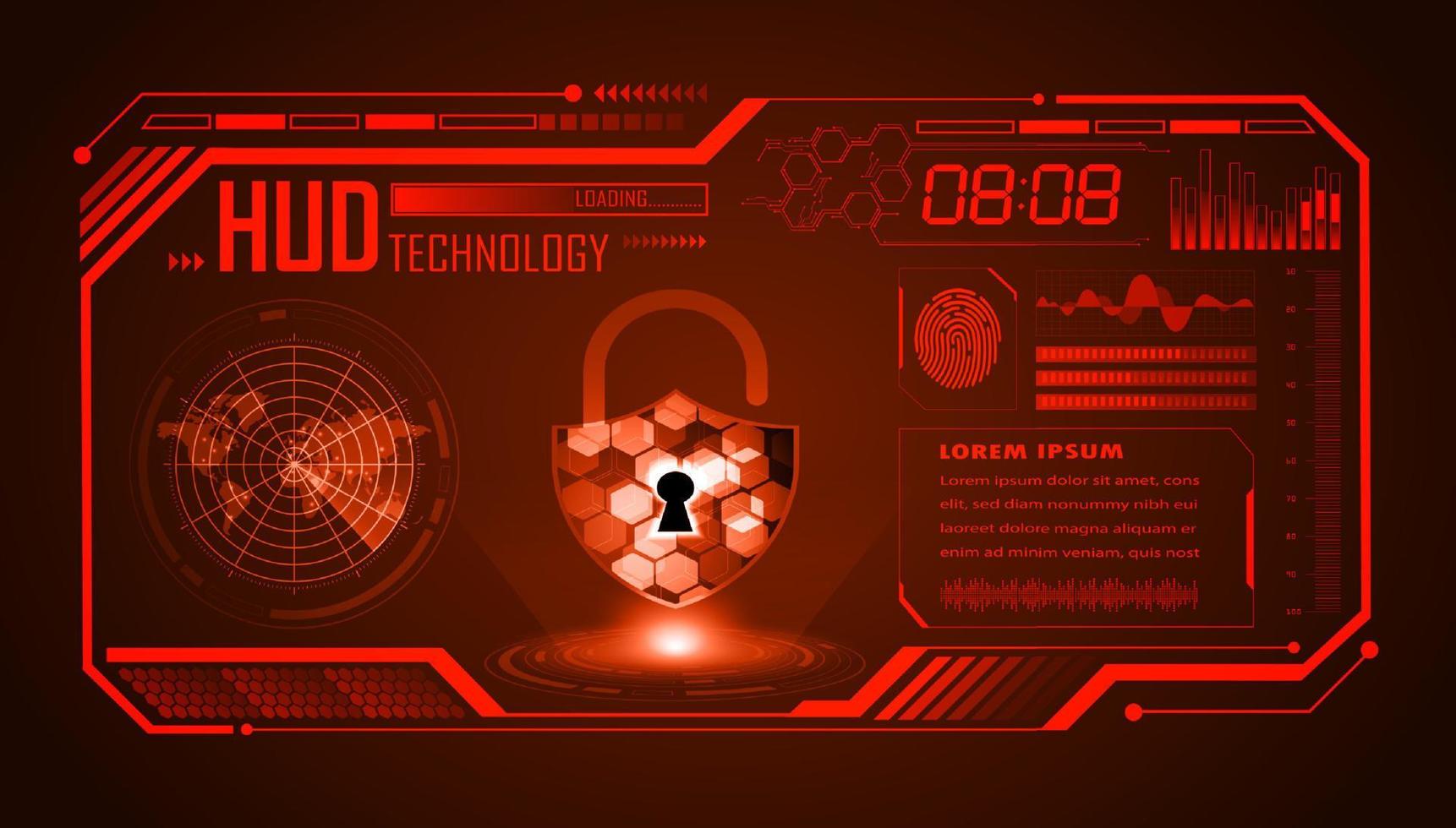 Modern HUD Technology Screen Background vector