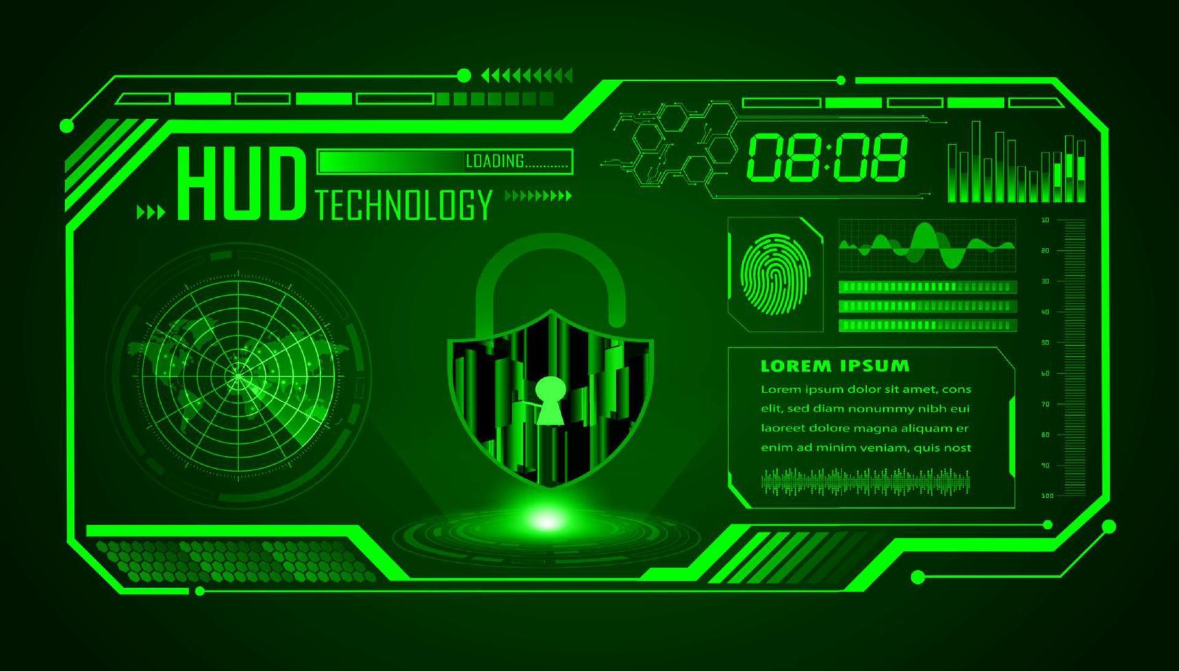 Modern HUD Technology Screen Background vector