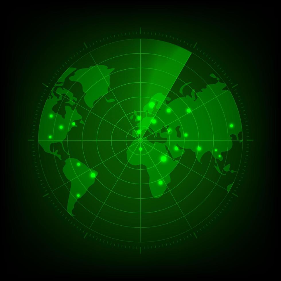 fondo de tecnología de radar moderno vector