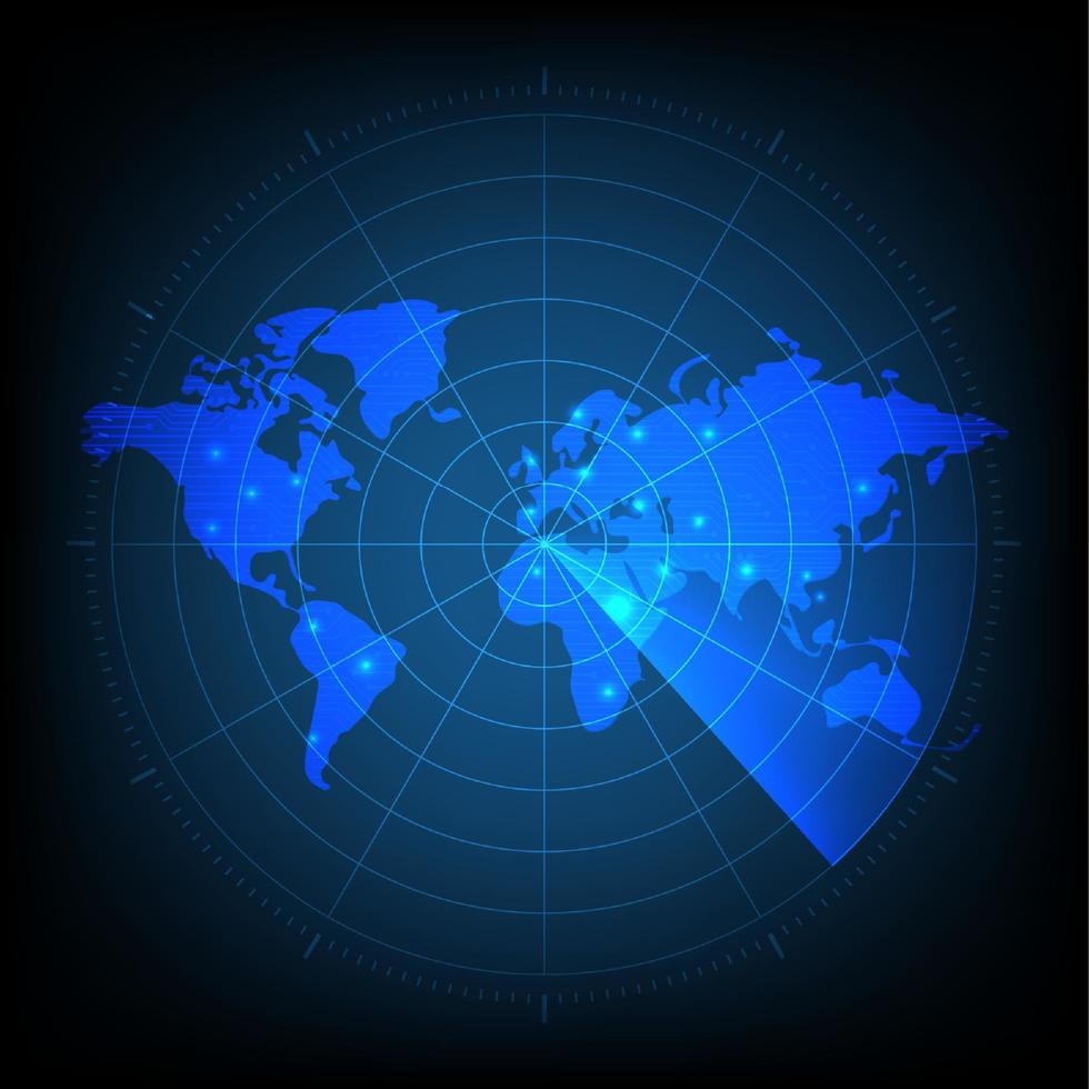 Modern Radar Technology Background vector