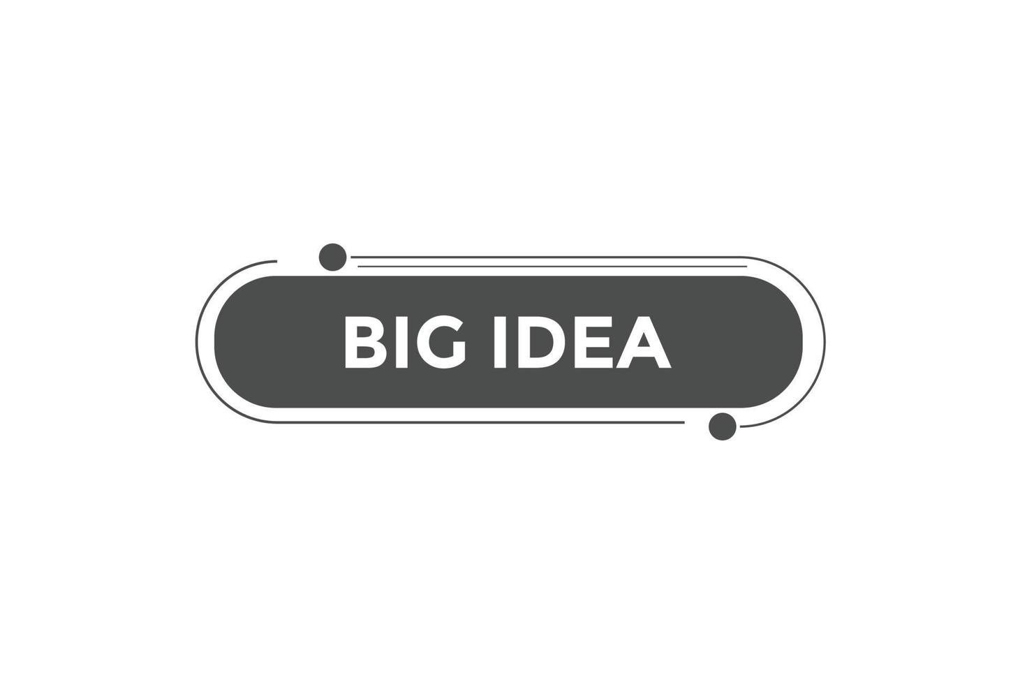 plantillas de banner web de botón de gran idea. ilustración vectorial vector