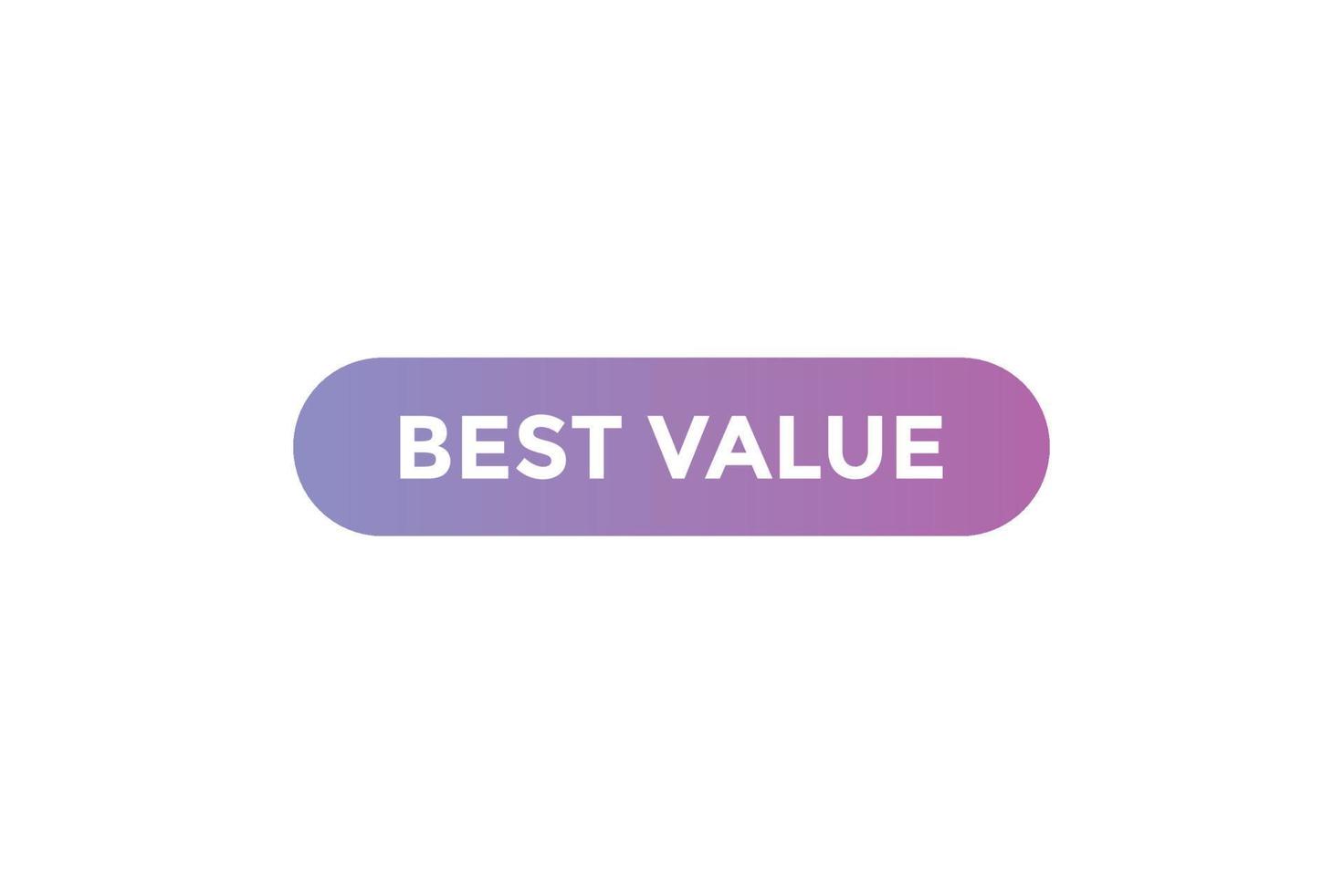 Best value button web banner templates. Vector Illustration
