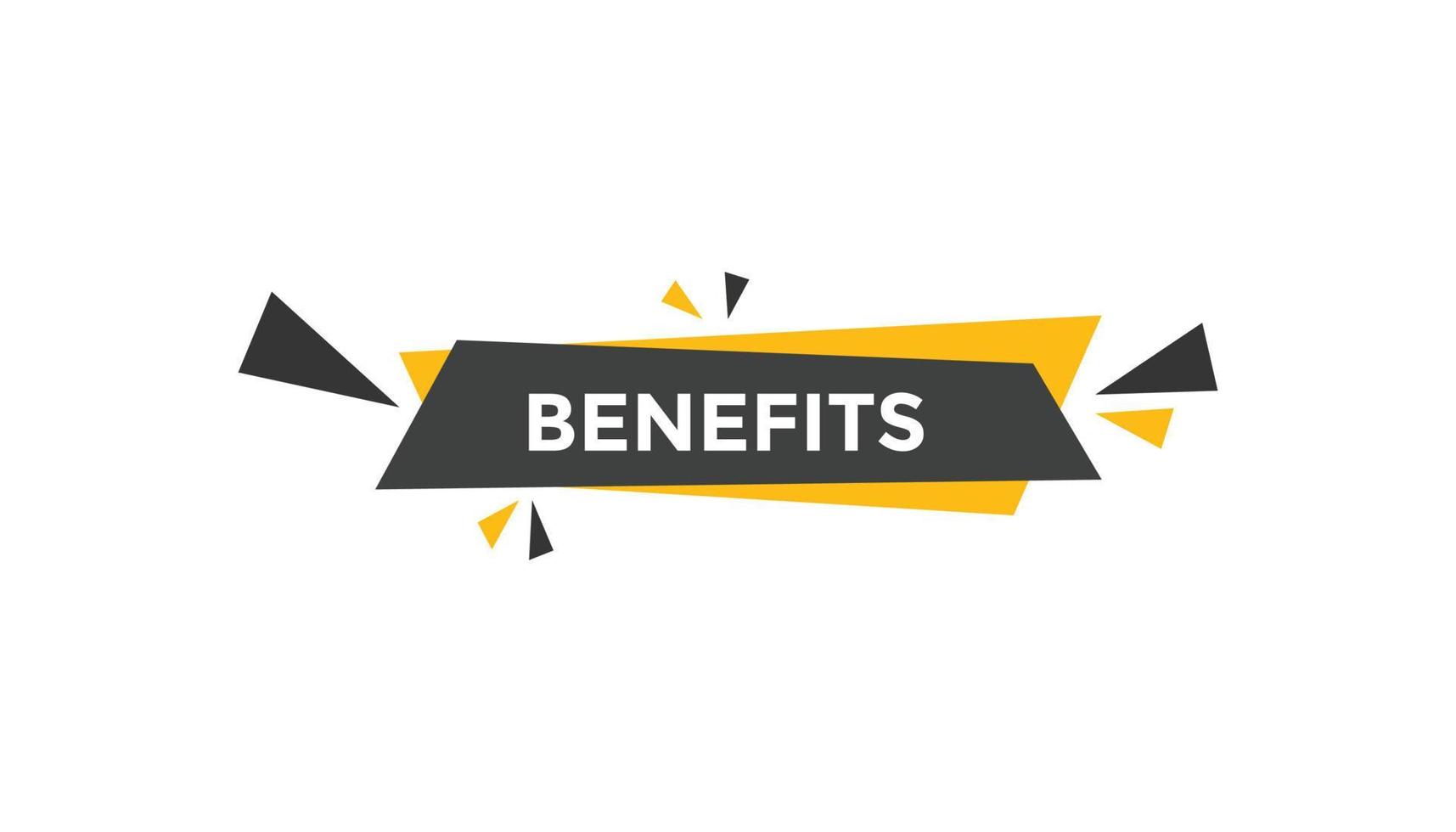 Benefits button web banner templates. Vector Illustration