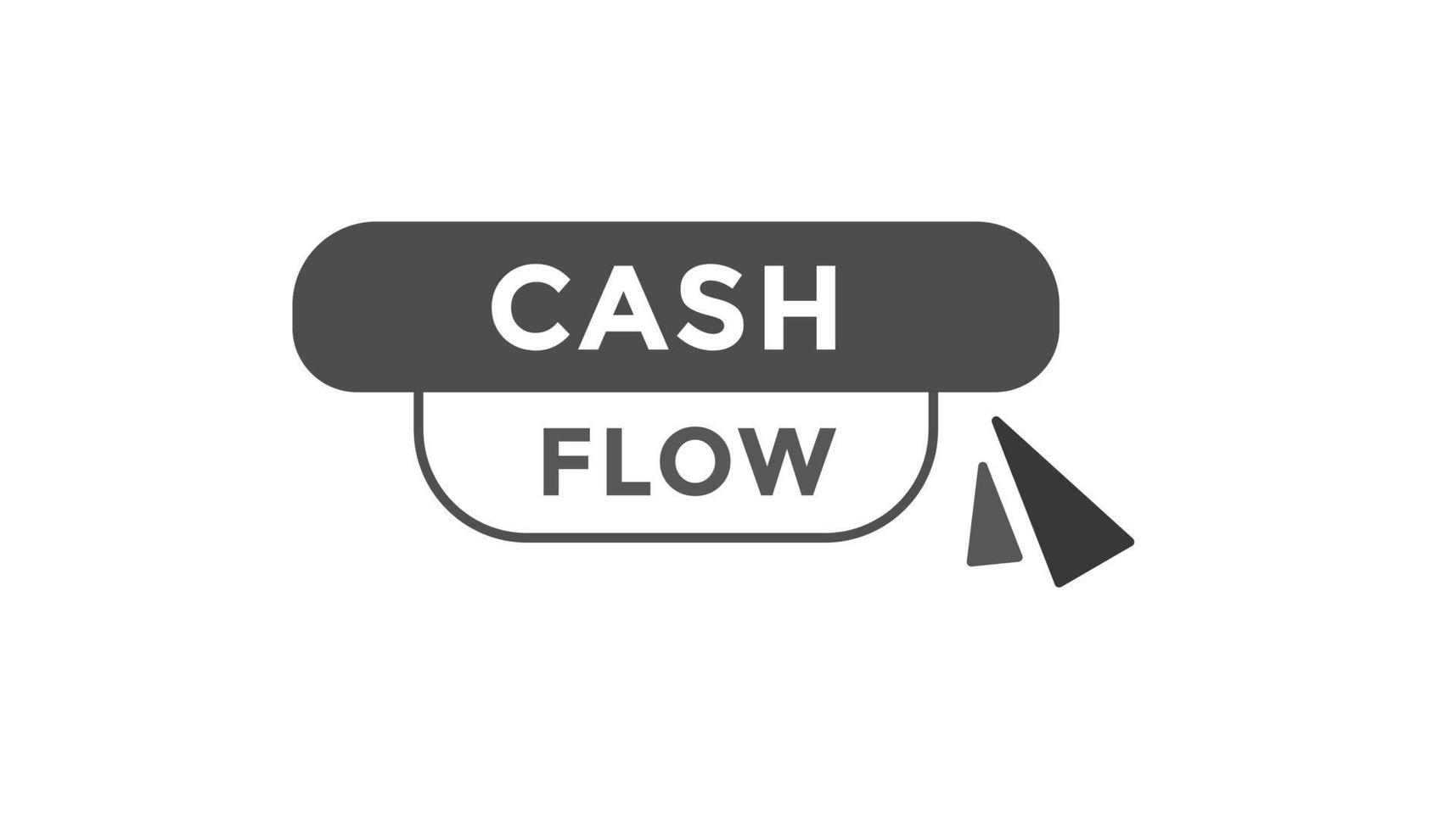 Cash flow button web banner templates. Vector Illustration