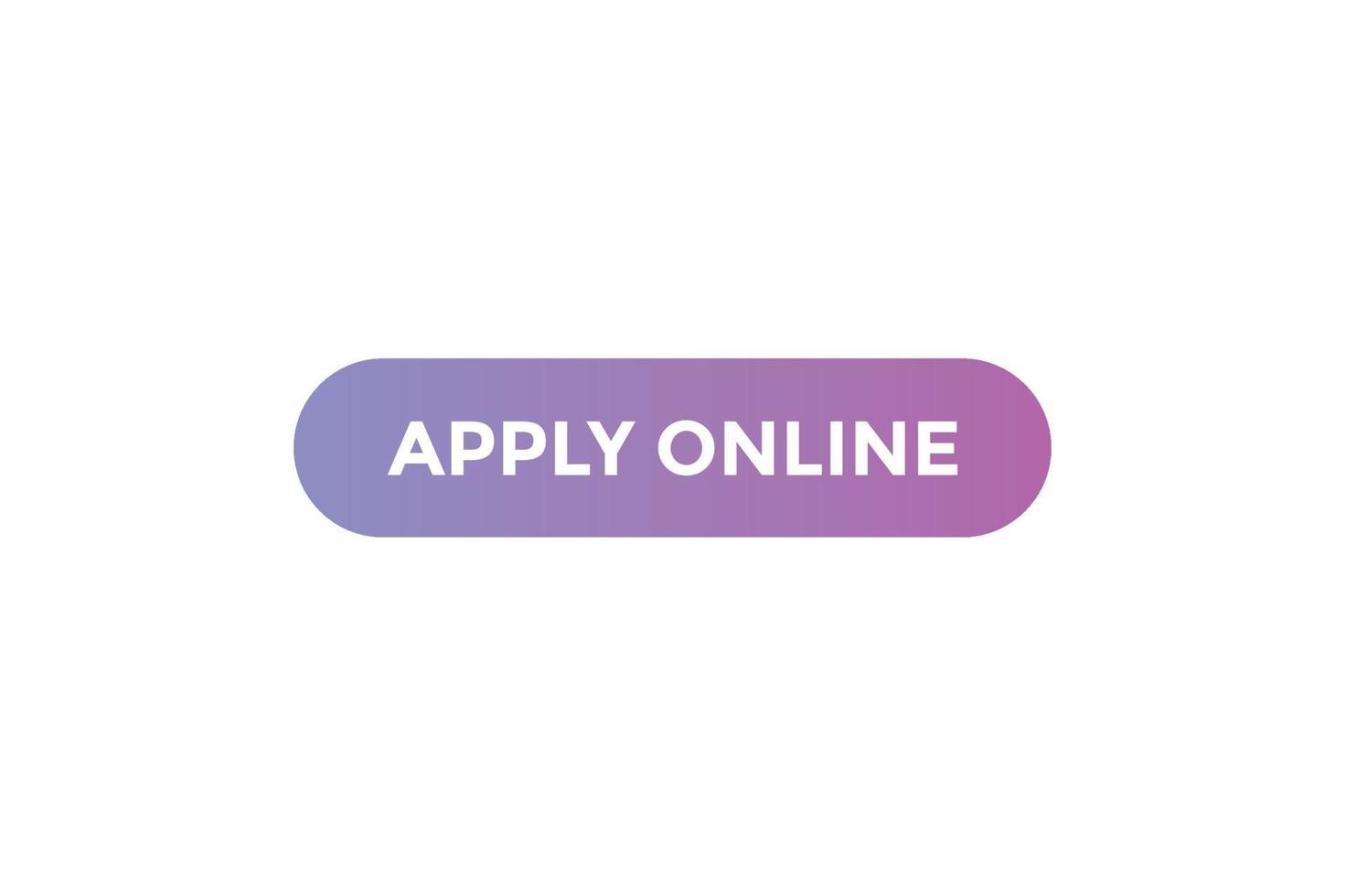 Apply online button web banner templates. Vector Illustration