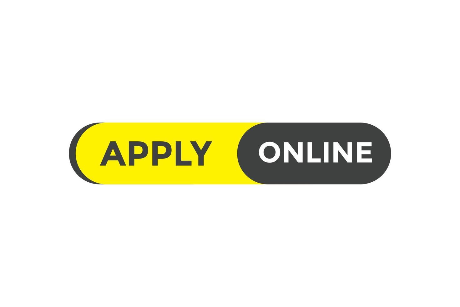 Apply online button web banner templates. Vector Illustration
