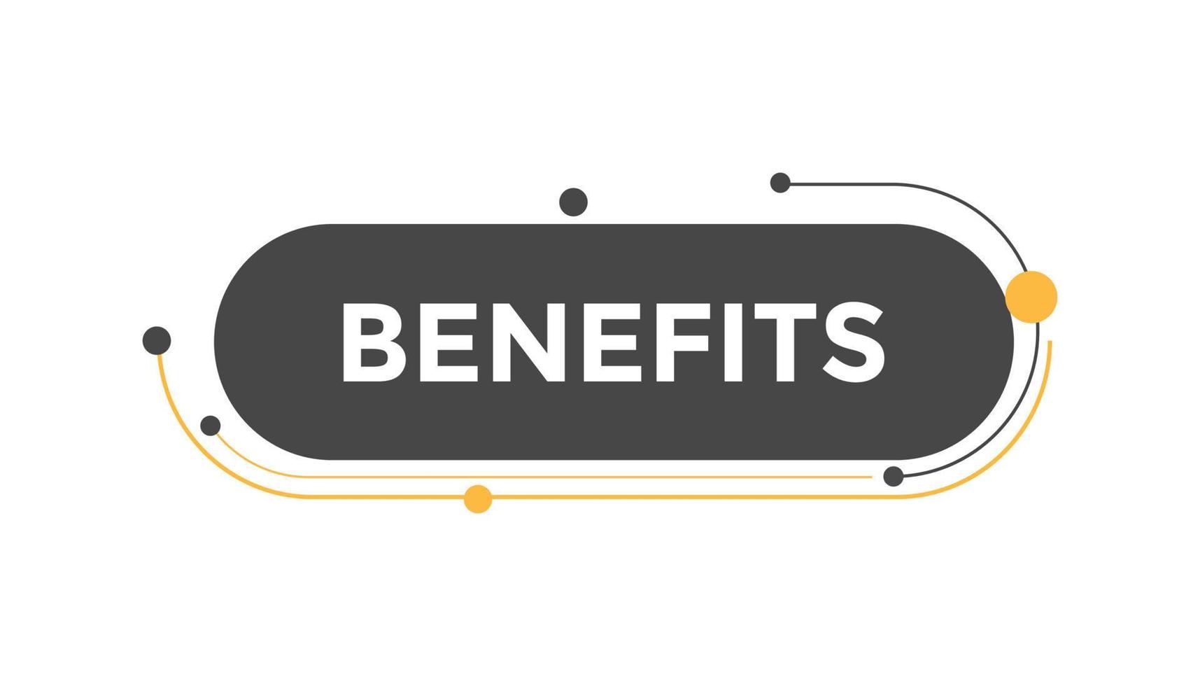 Benefits button web banner templates. Vector Illustration
