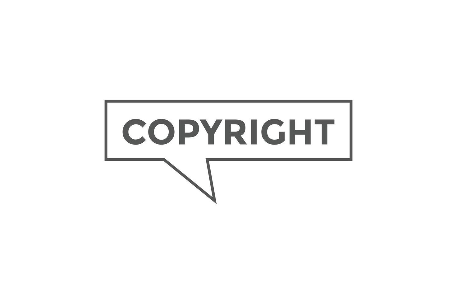 Copyright button web banner templates. Vector Illustration