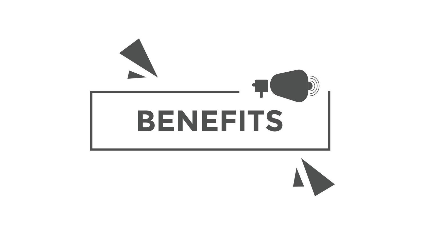 Benefits button web banner templates. Vector Illustration