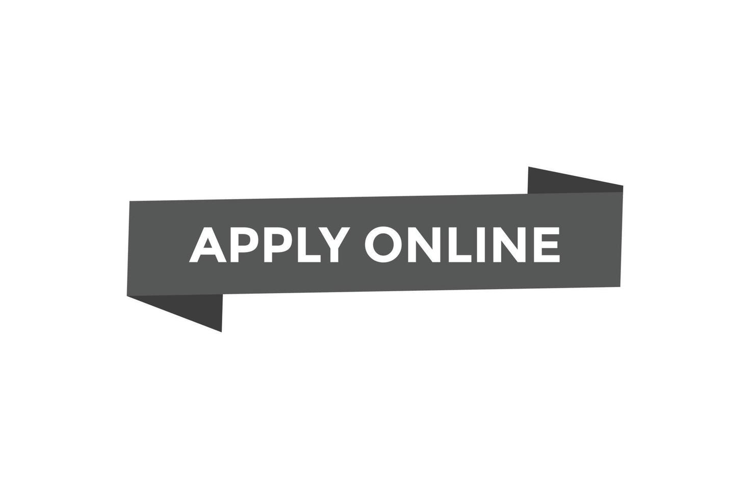 Apply online button web banner templates. Vector Illustration