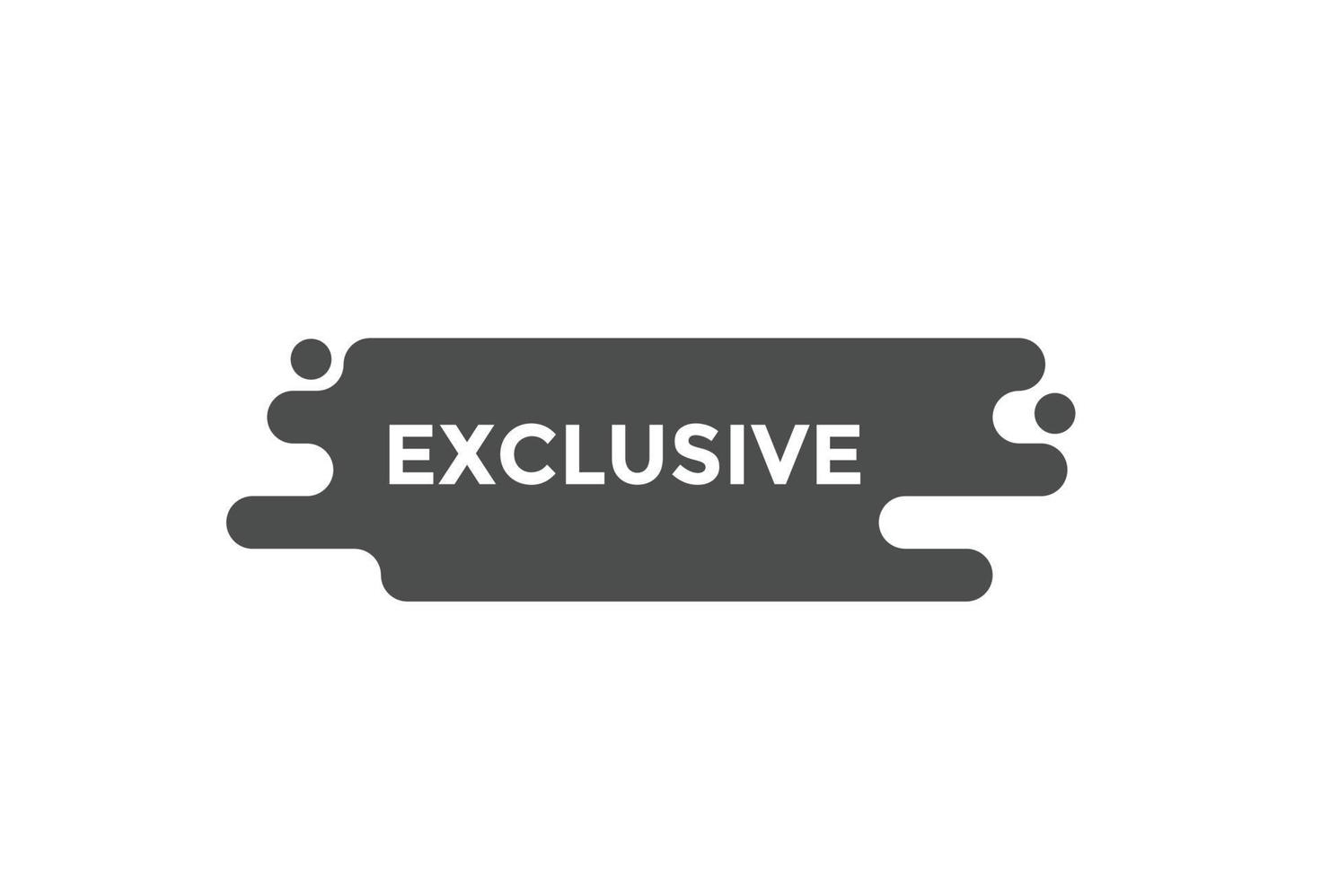 Exclusive button web banner templates. Vector Illustration