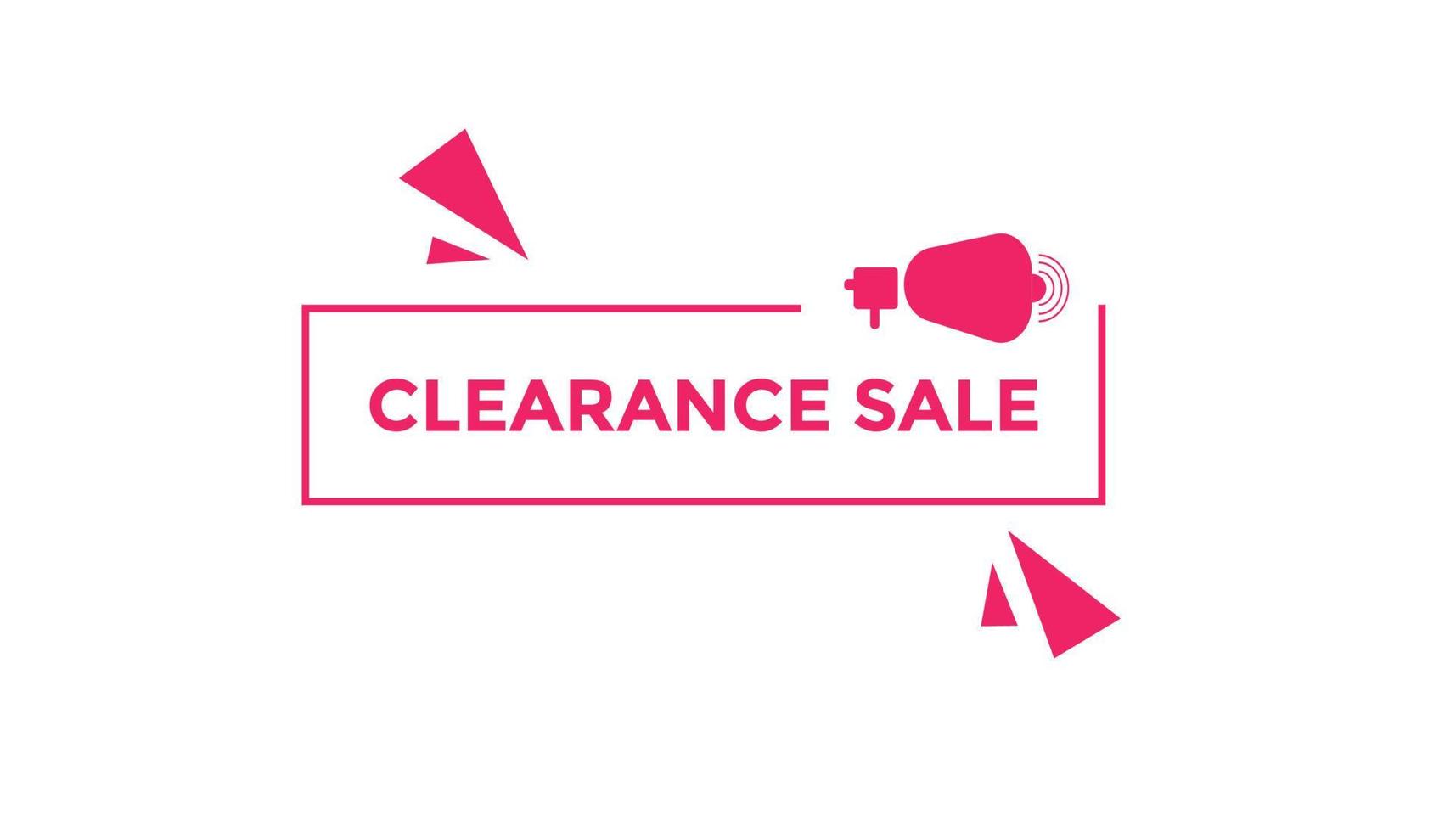 Clearance sale button web banner templates. Vector Illustration