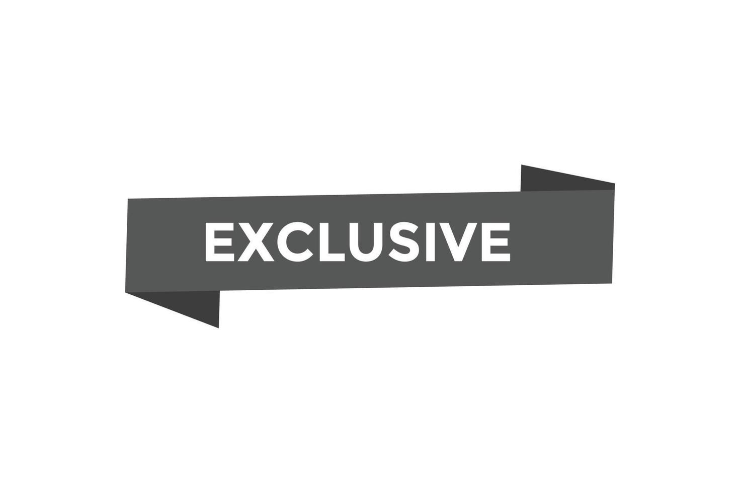 Exclusive button web banner templates. Vector Illustration