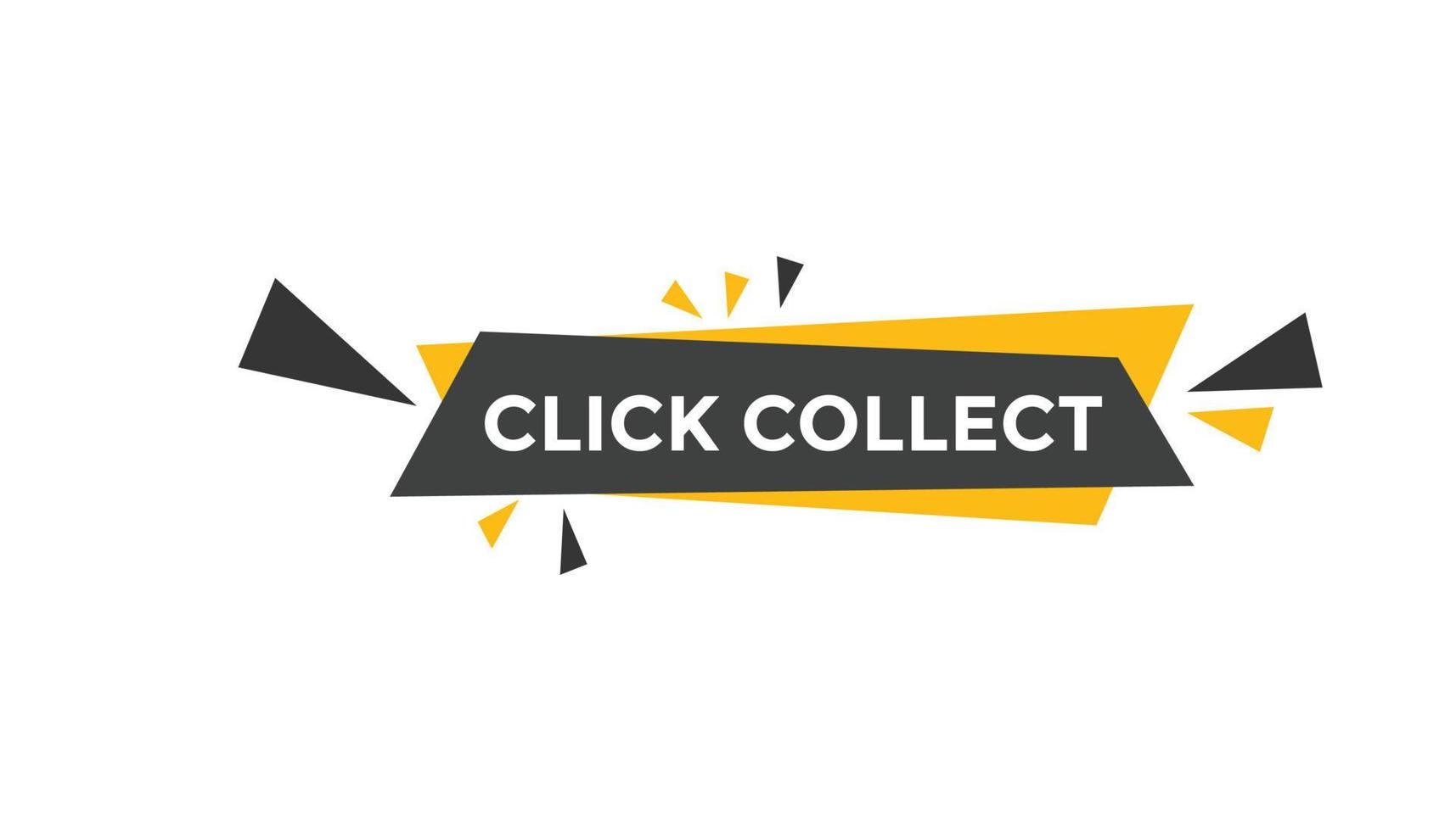 Click collect  button web banner templates. Vector Illustration