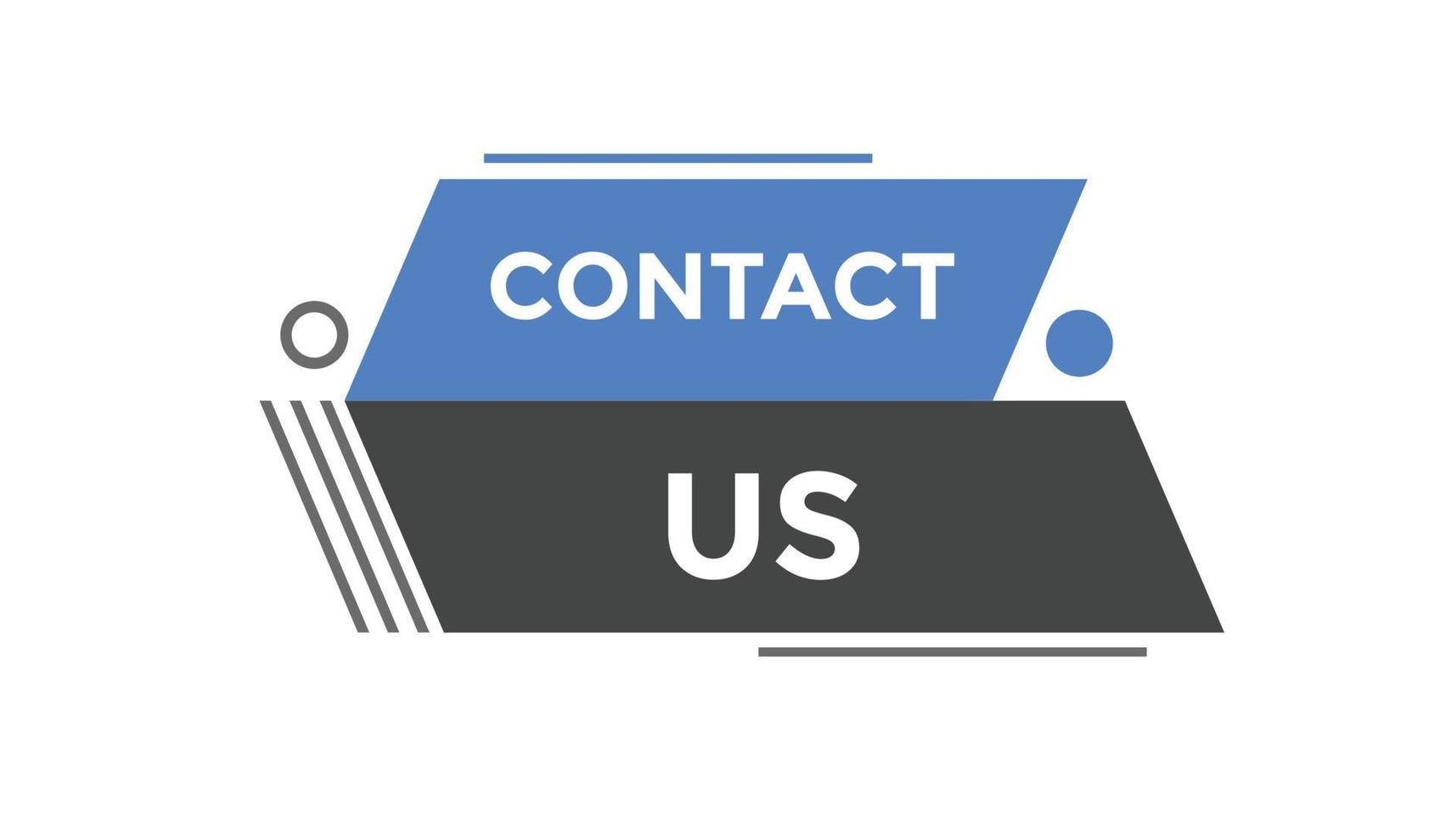 Contact us button web banner templates. Vector Illustration