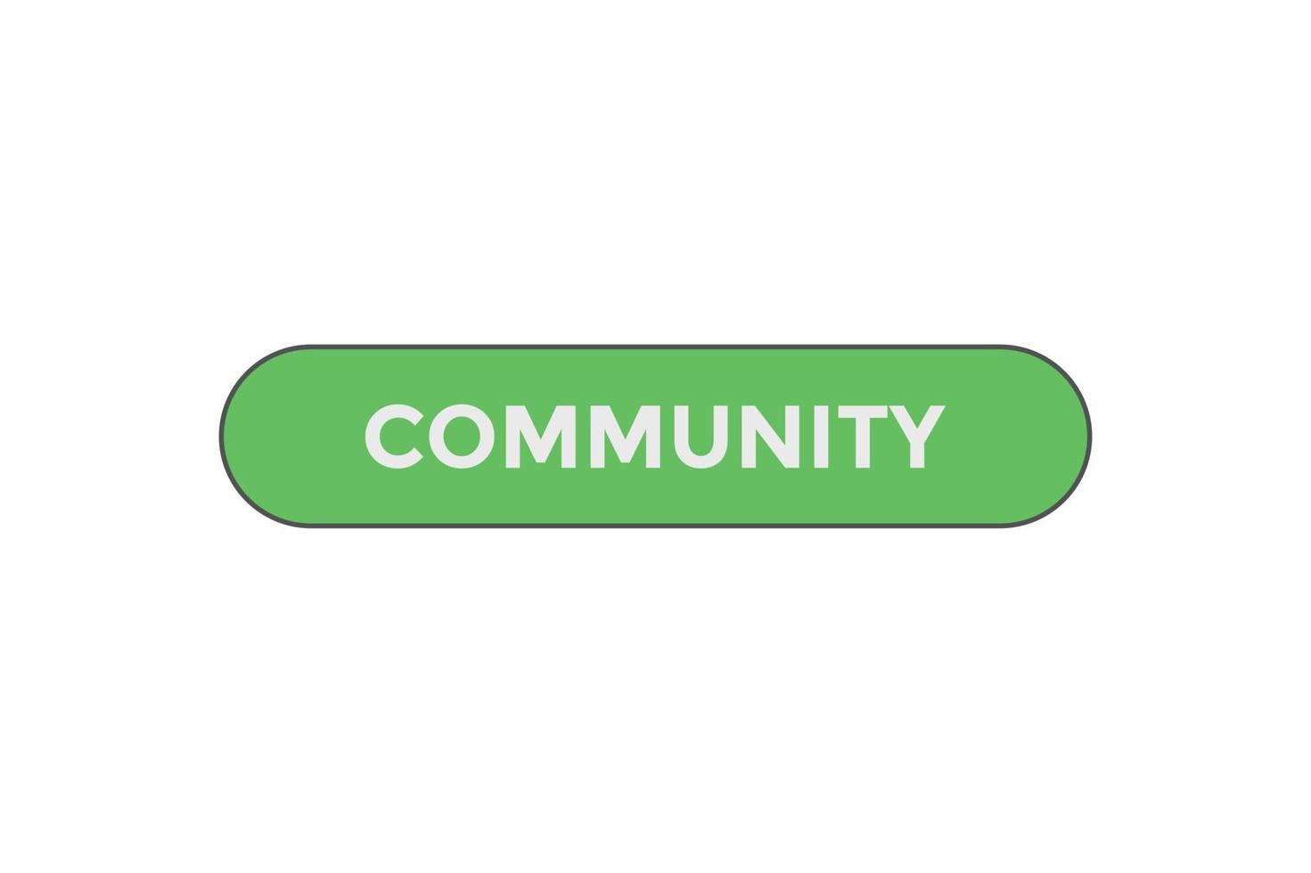 plantillas de banner web de botón comunitario. ilustración vectorial vector