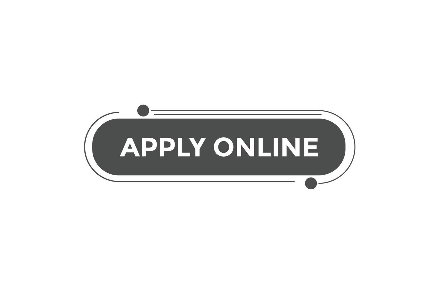 Apply online button web banner templates. Vector Illustration
