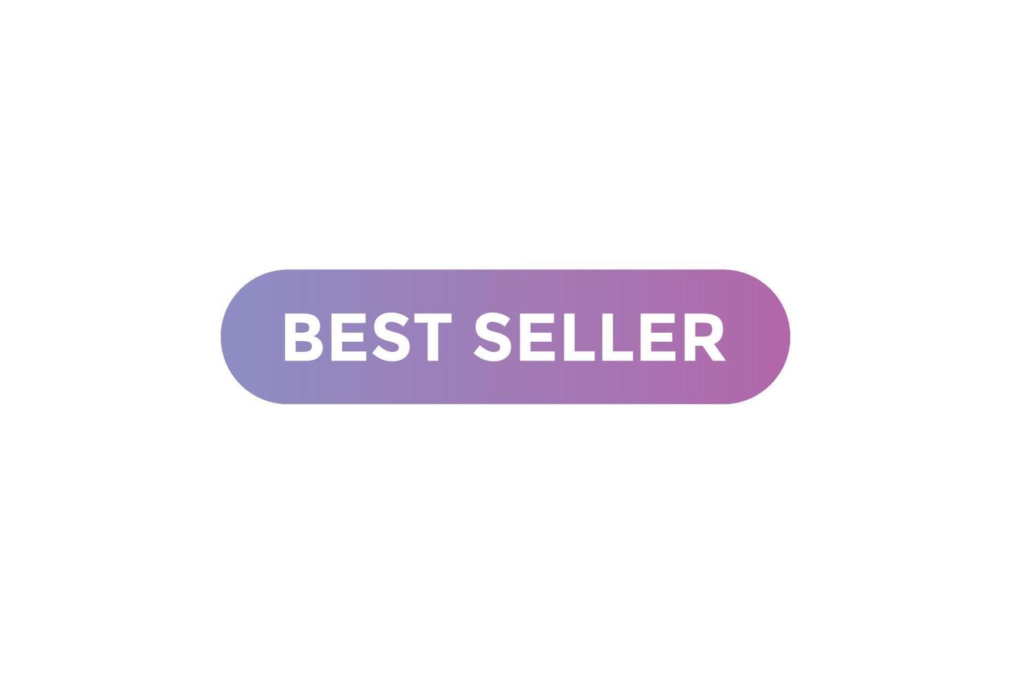 Best seller button web banner templates. Vector Illustration