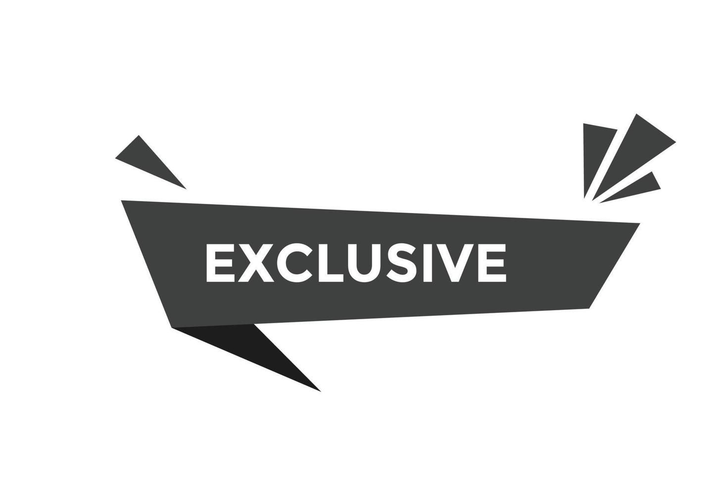 Exclusive button web banner templates. Vector Illustration