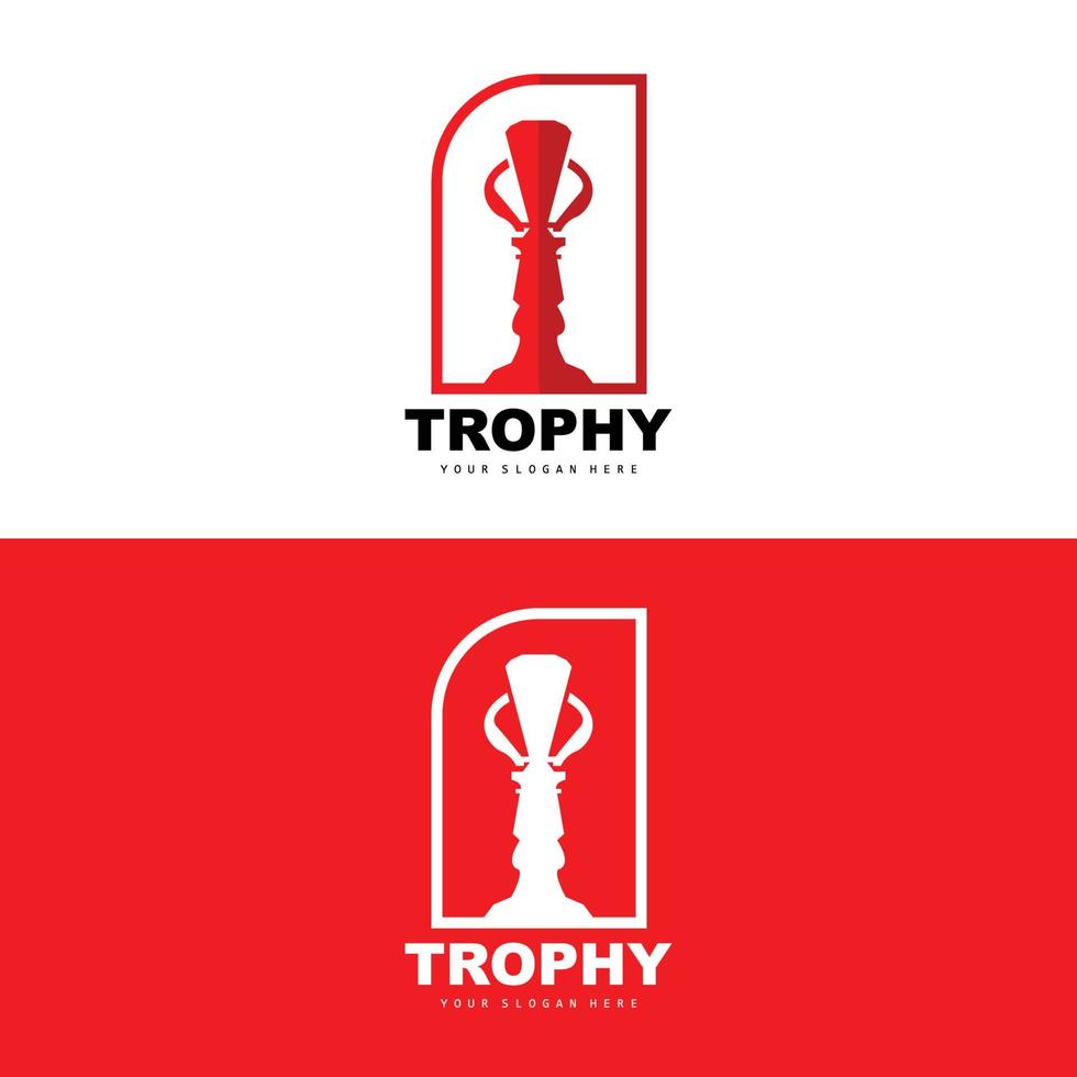 logotipo del trofeo del campeonato, diseño del trofeo ganador del premio campeón, plantilla de icono vectorial vector