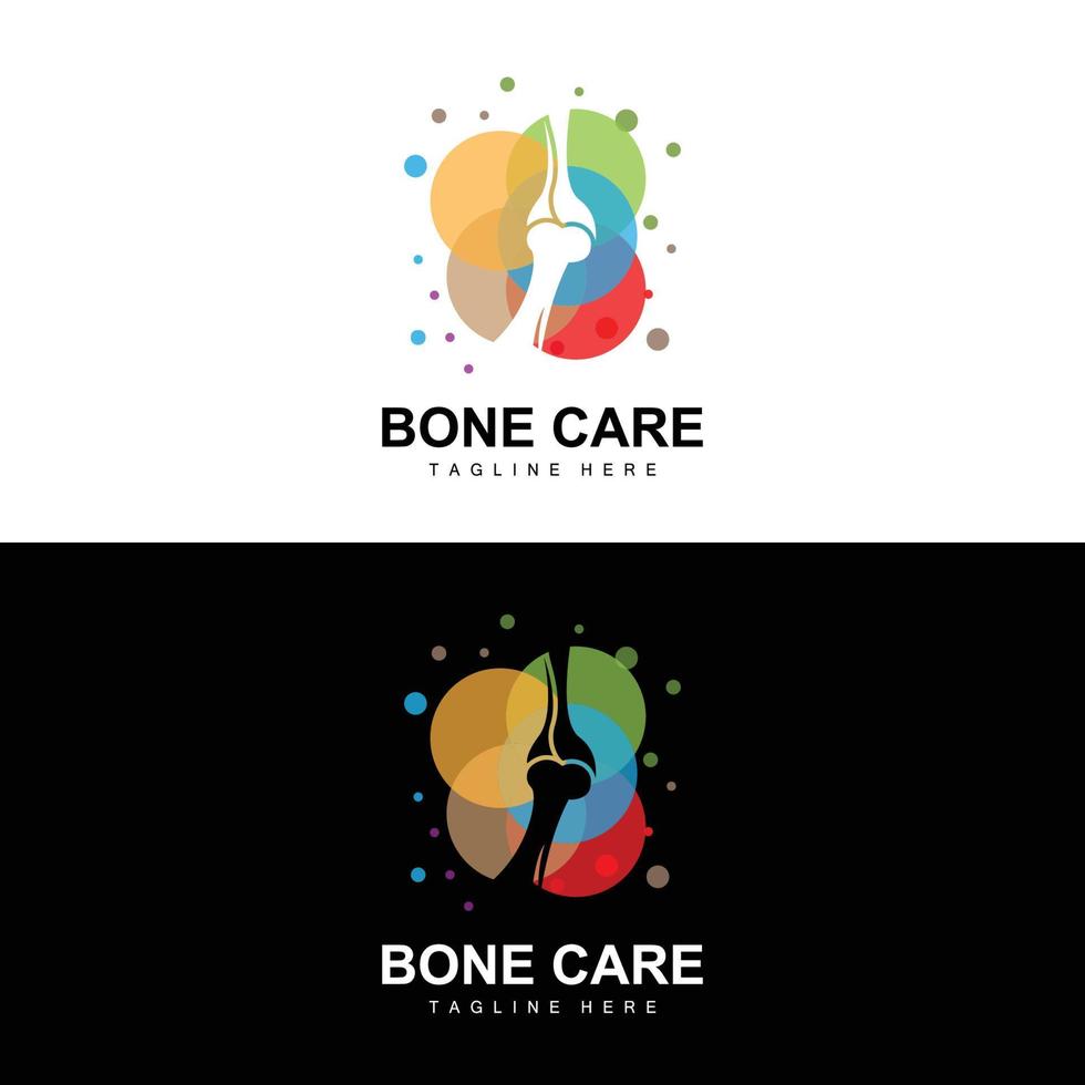 Bone Logo Design, Medical Health Body Parts Illustration vector