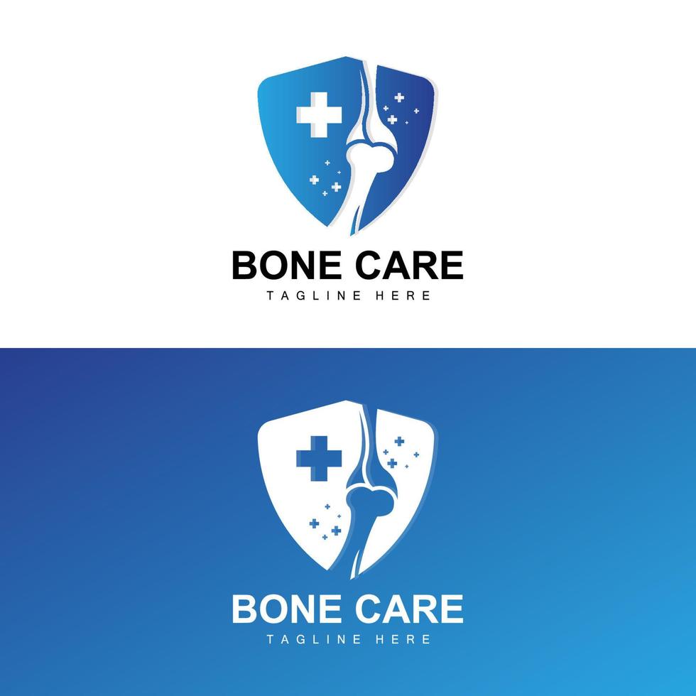 Bone Logo Design, Medical Health Body Parts Illustration vector