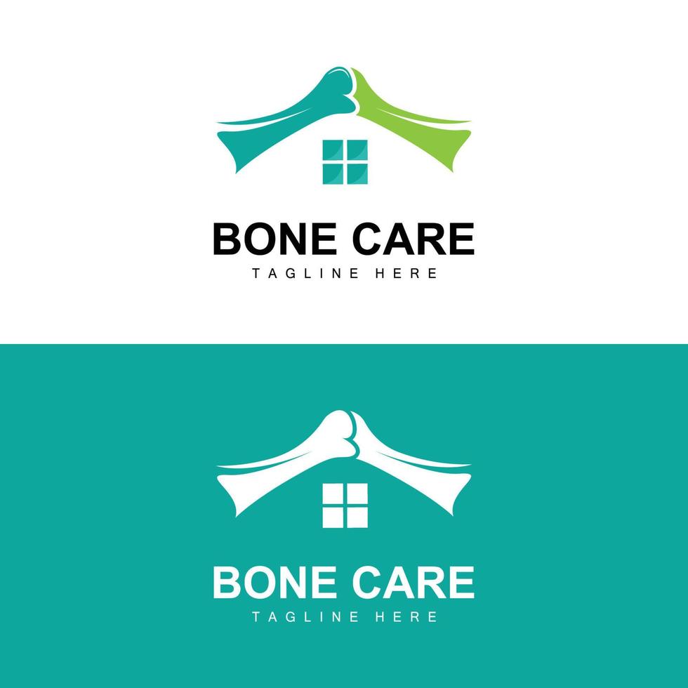 Bone Logo Design, Medical Health Body Parts Illustration vector