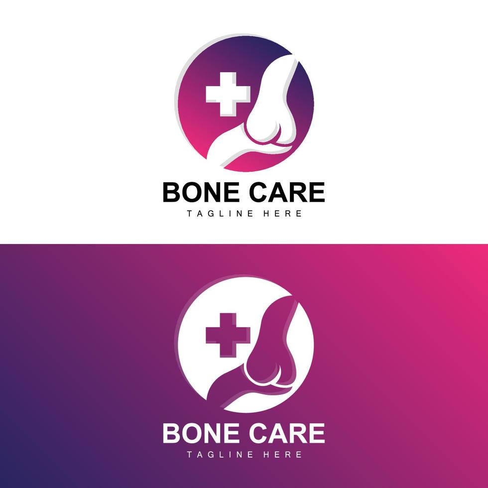 Bone Logo Design, Medical Health Body Parts Illustration vector
