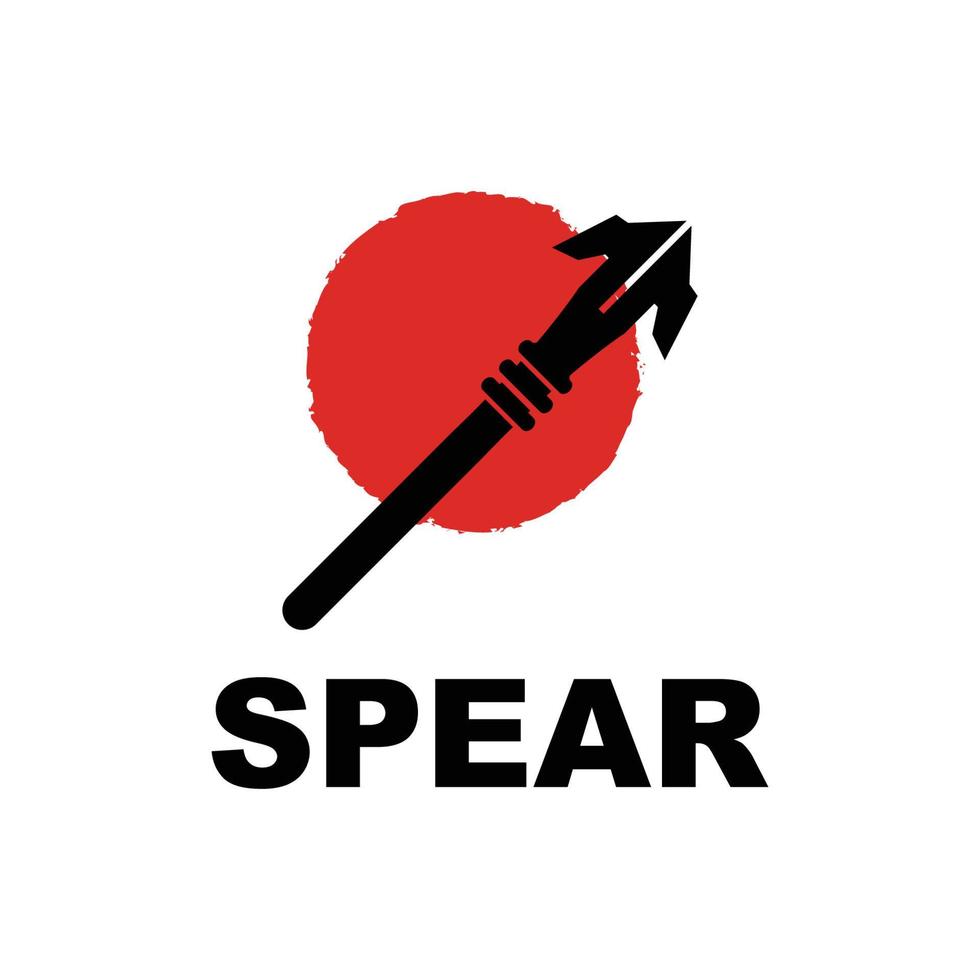 Spear Logo, Long Range Throwing Weapon Target Icon Design, Product And Company Brand Icon Illustration vector