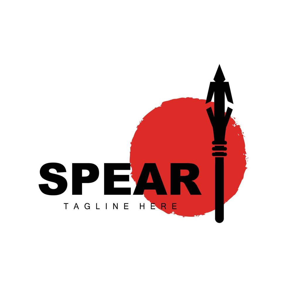 Spear Logo, Long Range Throwing Weapon Target Icon Design, Product And Company Brand Icon Illustration vector