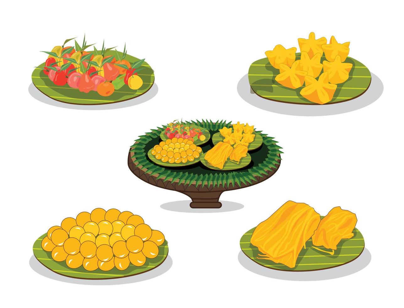 Illustration of savory food, sweet food, dessert, suitable for making signs, menus and various public relations media. vector