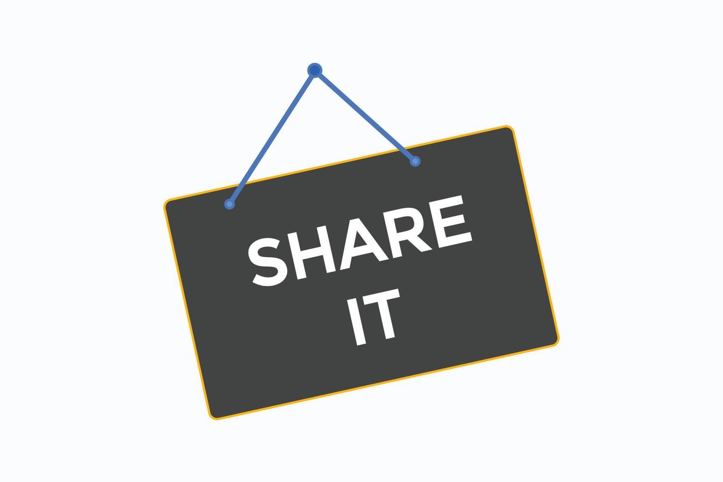 share it button vectors.sign label speech bubble share it vector