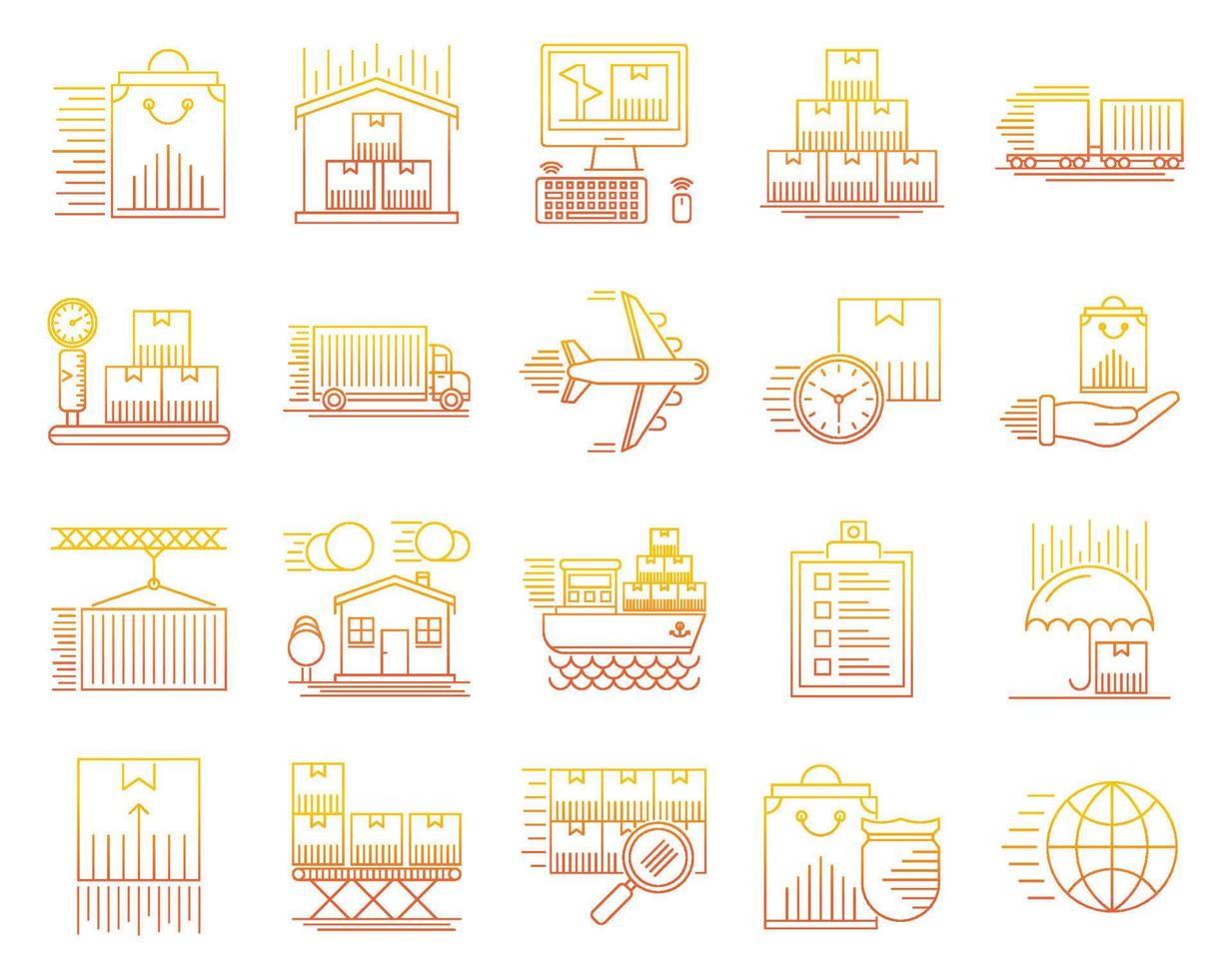 Shipping Services icons, suitable for a wide range of digital creative projects. vector