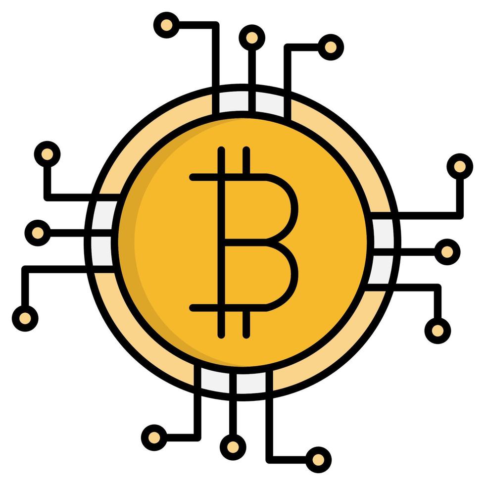 icono de moneda criptográfica, adecuado para una amplia gama de proyectos creativos digitales. vector