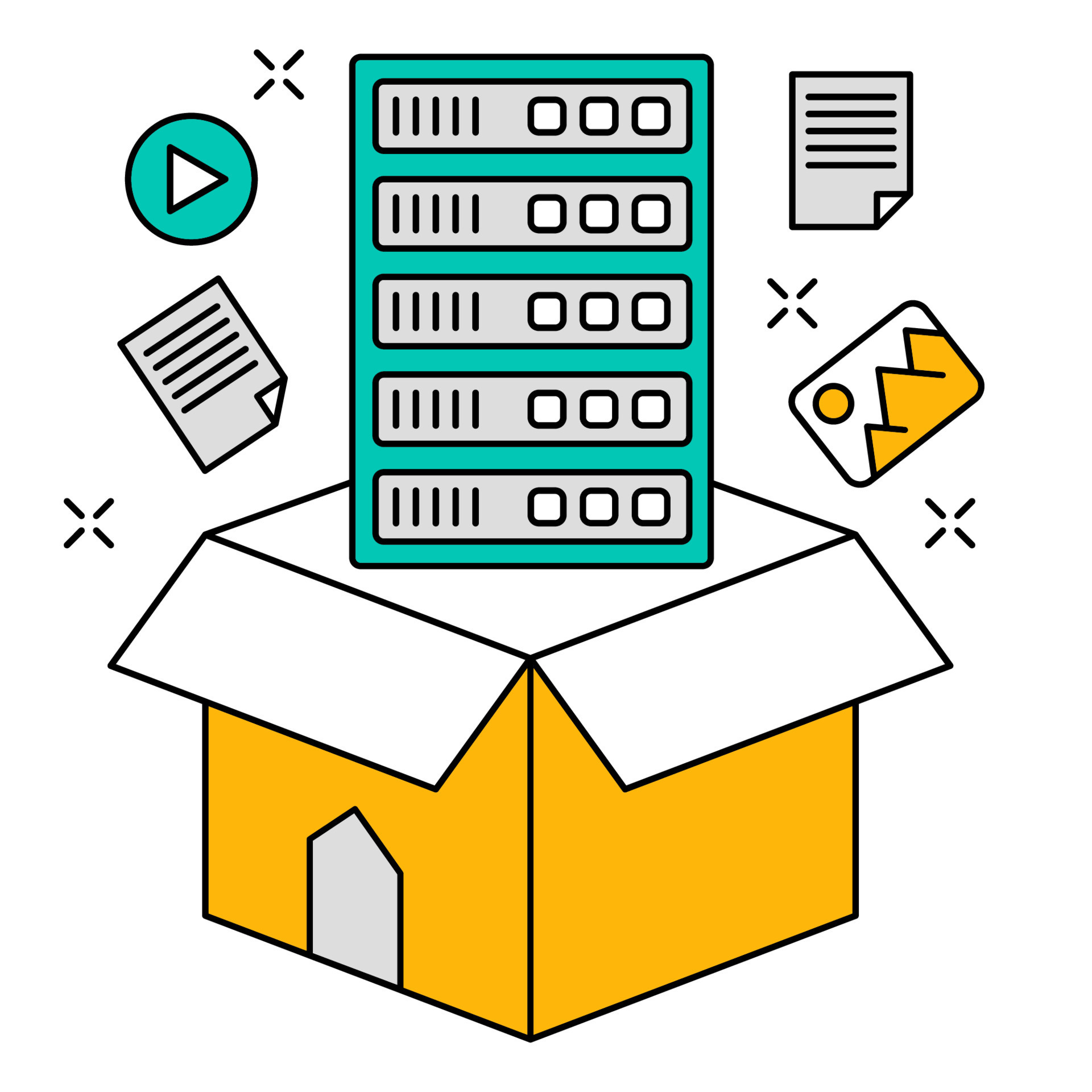 data storage icon, suitable for a wide range of digital creative ...