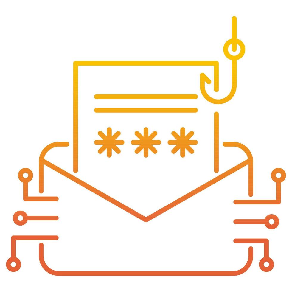 phishing attack icon, suitable for a wide range of digital creative projects. vector
