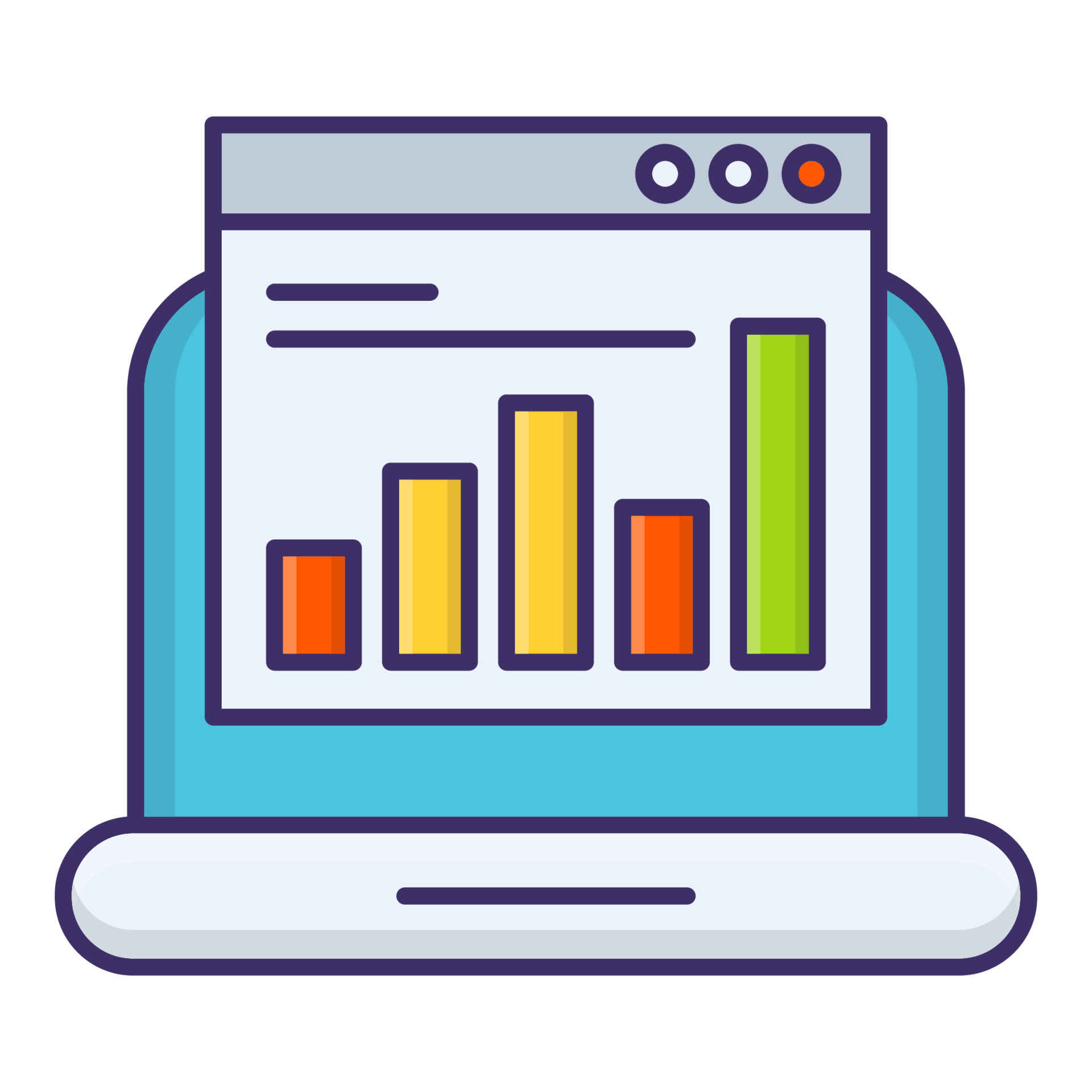 Online data icon, suitable for a wide range of digital creative ...