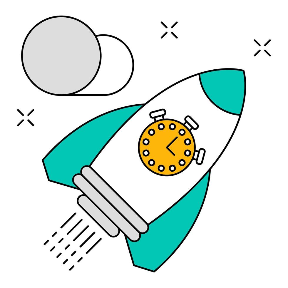 time to market icon, suitable for a wide range of digital creative projects. vector