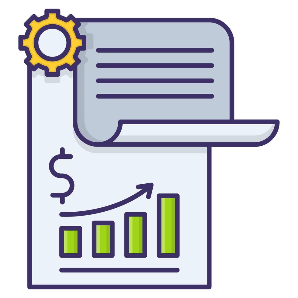 financial report icon, suitable for a wide range of digital creative projects. vector