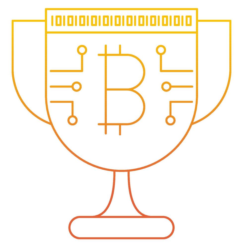 Bitcoin prize icon, suitable for a wide range of digital creative projects. vector