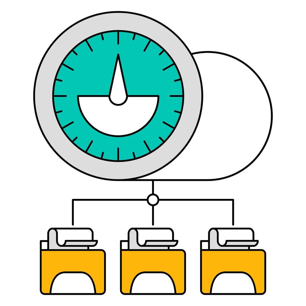 Data performance icon, suitable for a wide range of digital creative projects. vector